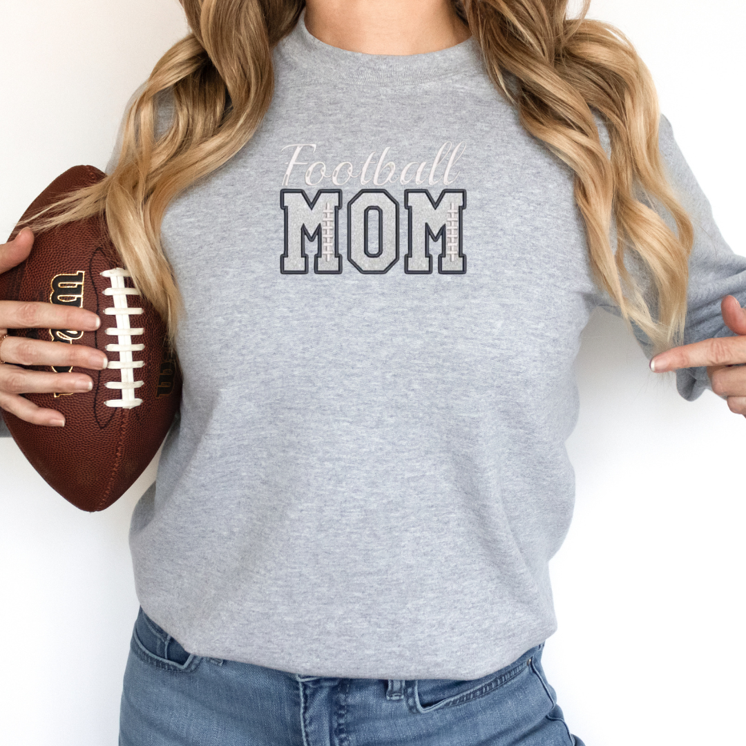 Custom Football Mom Sweatshirt | Name on Sleeve | S–3XL
