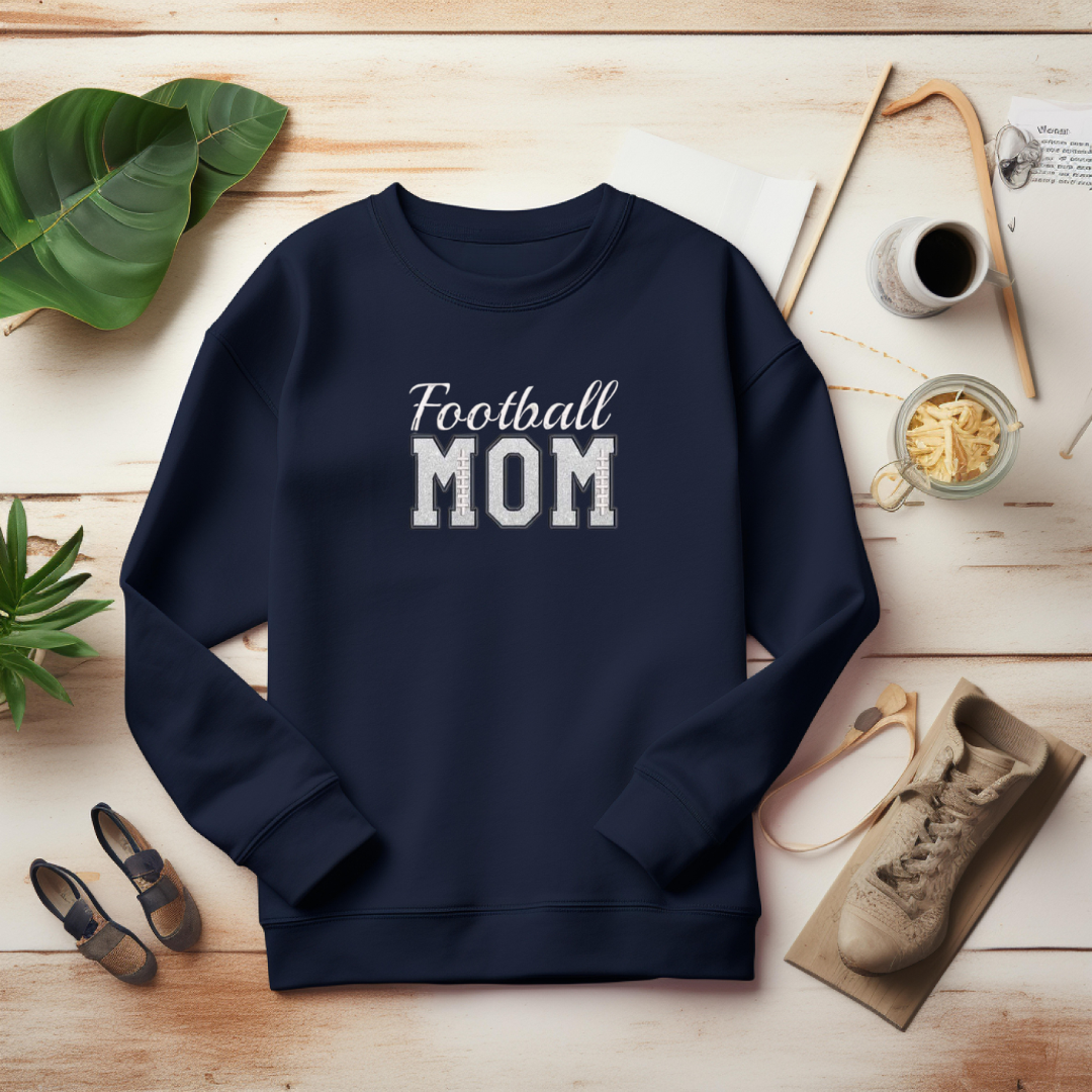 Custom Football Mom Sweatshirt | Name on Sleeve | S–3XL