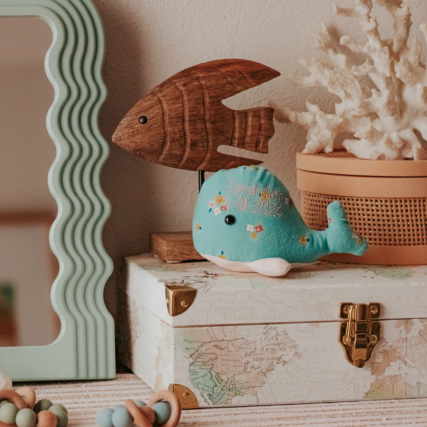 🐳 Custom Stuffed Whale Made from Baby Onesies – Personalized Memory Keepsake for New Parents, 1st Birthday, or Baby Memorial