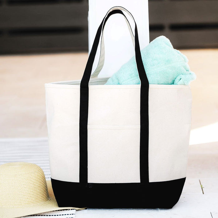 Black Everyday Canvas Tote Bag