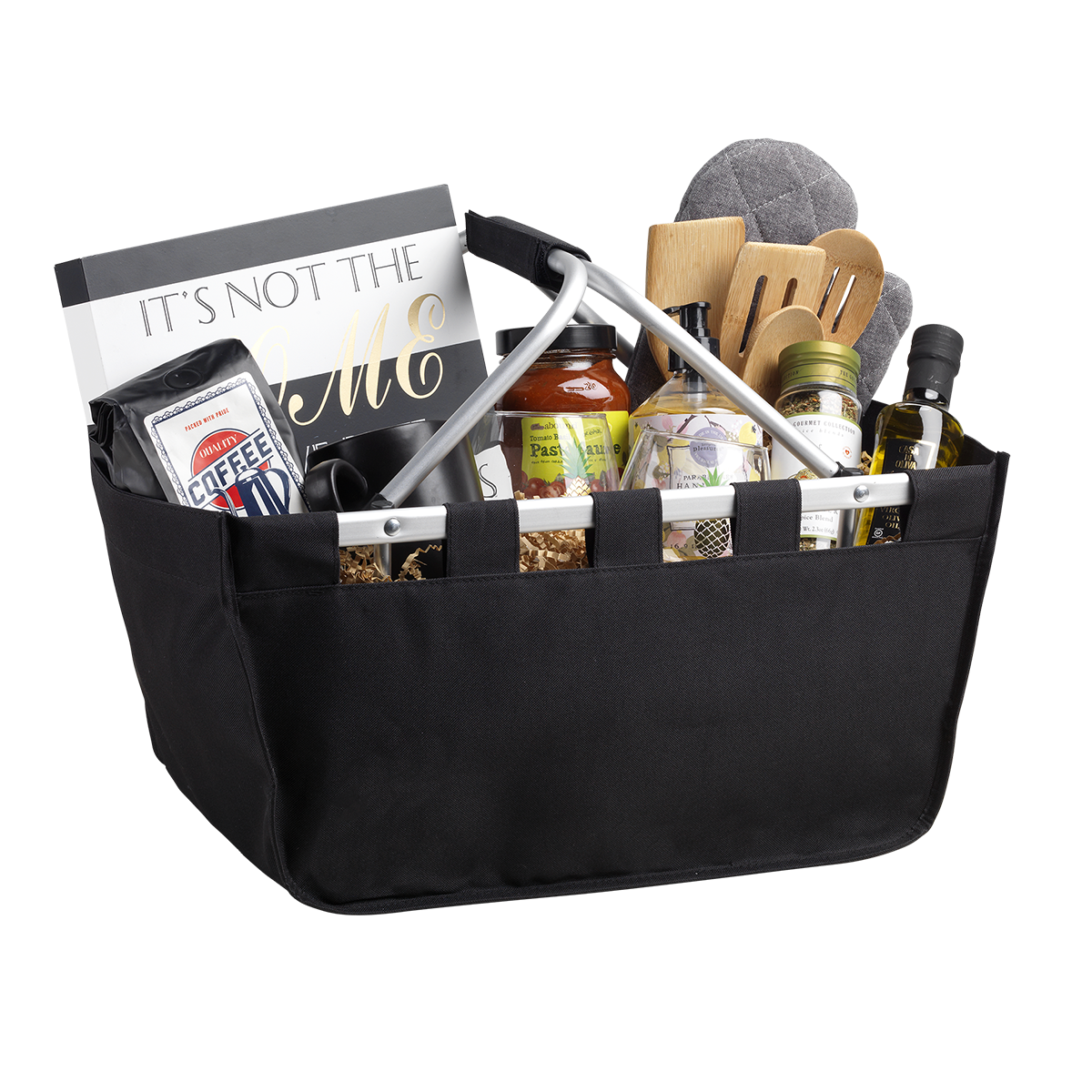 Black Personalized Market Tote