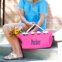 Hot Pink Personalized Market Tote