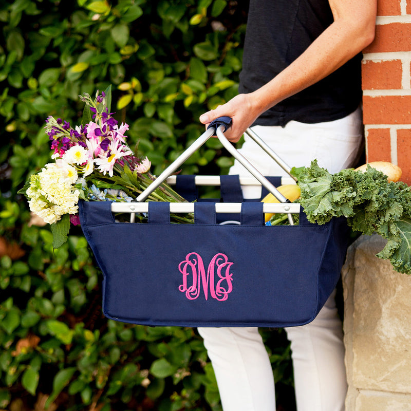 Navy Personalized Market Tote