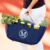 Navy Personalized Market Tote