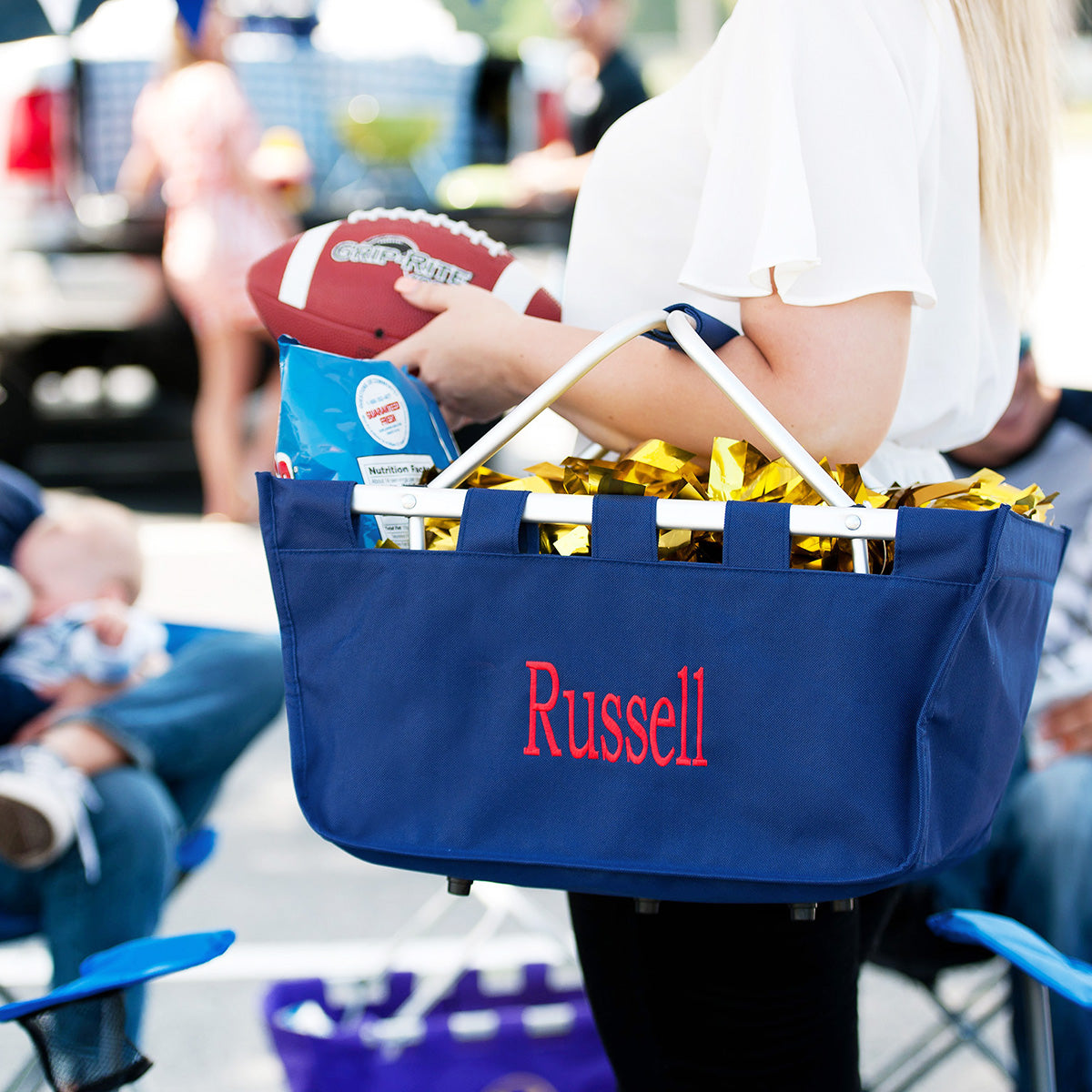 Navy Personalized Market Tote