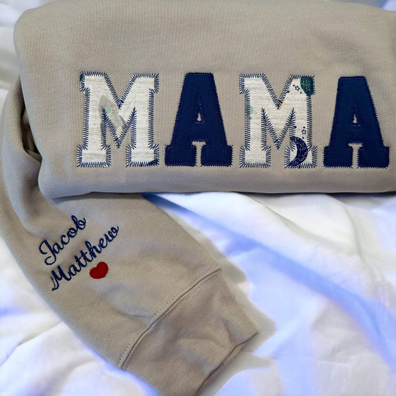 Custom Embroidered Mama Sweatshirt
