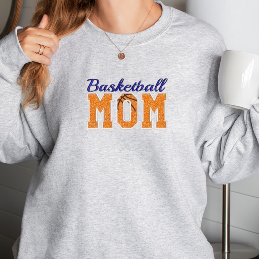 Custom Basketball Mom Sweatshirt | Name on Sleeve | S–3XL