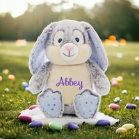 
Embrace the spirit of Easter with our charming Personalized Blue Embroidered Easter Bunny! Standing tall at 18 inches, this cuddly companion is a delightful additio