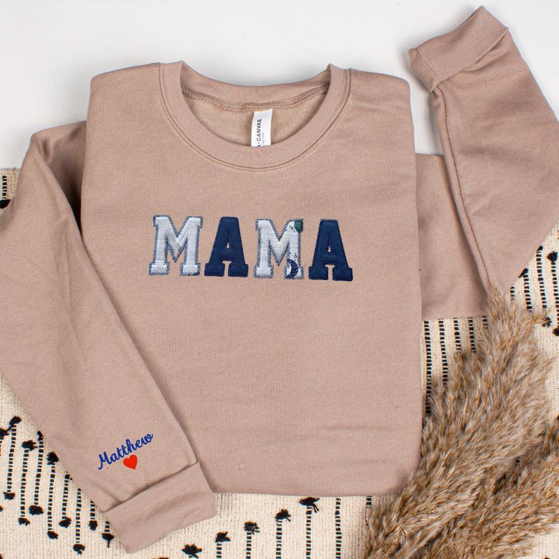 Custom Embroidered Mama Sweatshirt