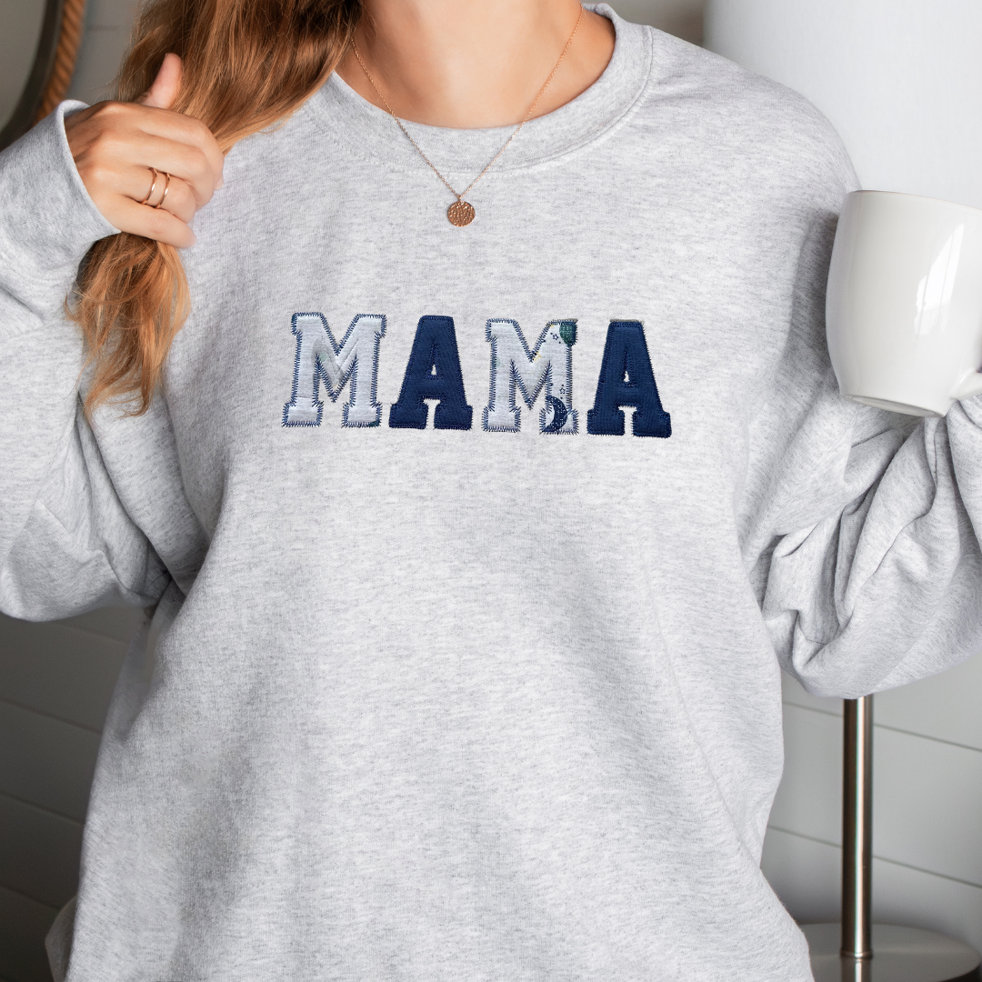 Custom Embroidered Mama Sweatshirt