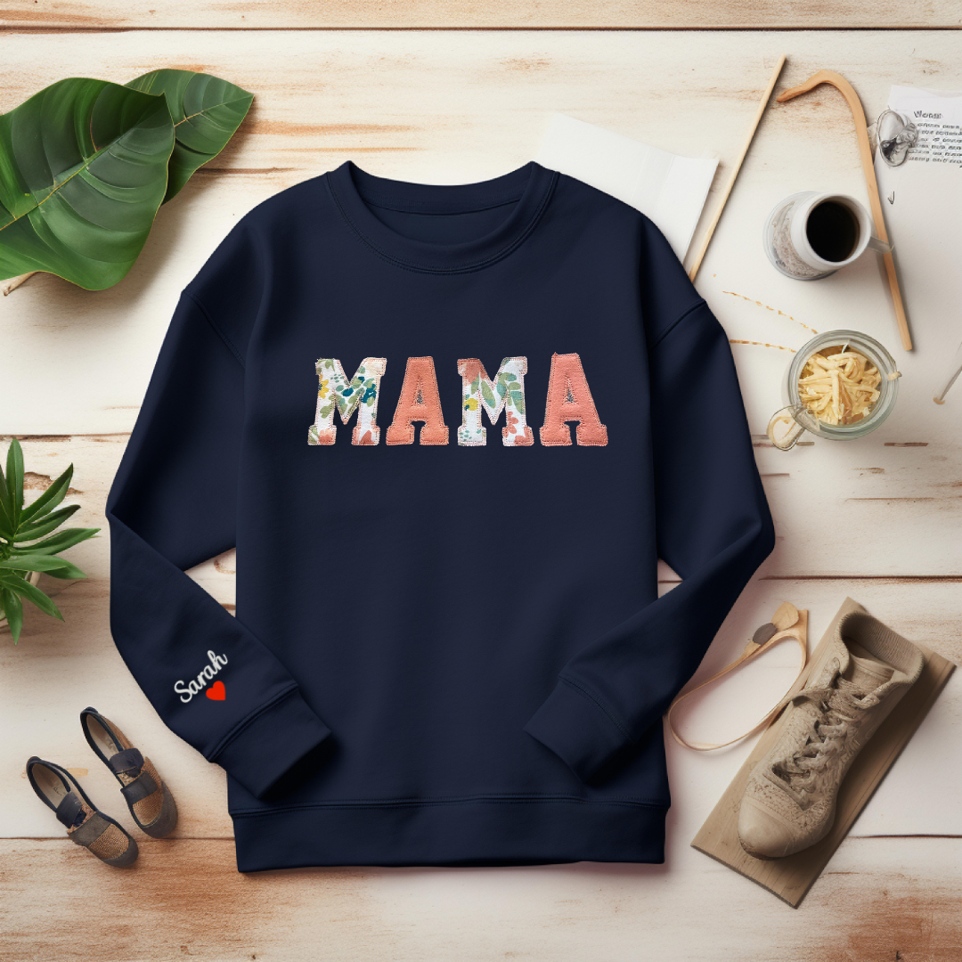 Custom Embroidered Mama Sweatshirt