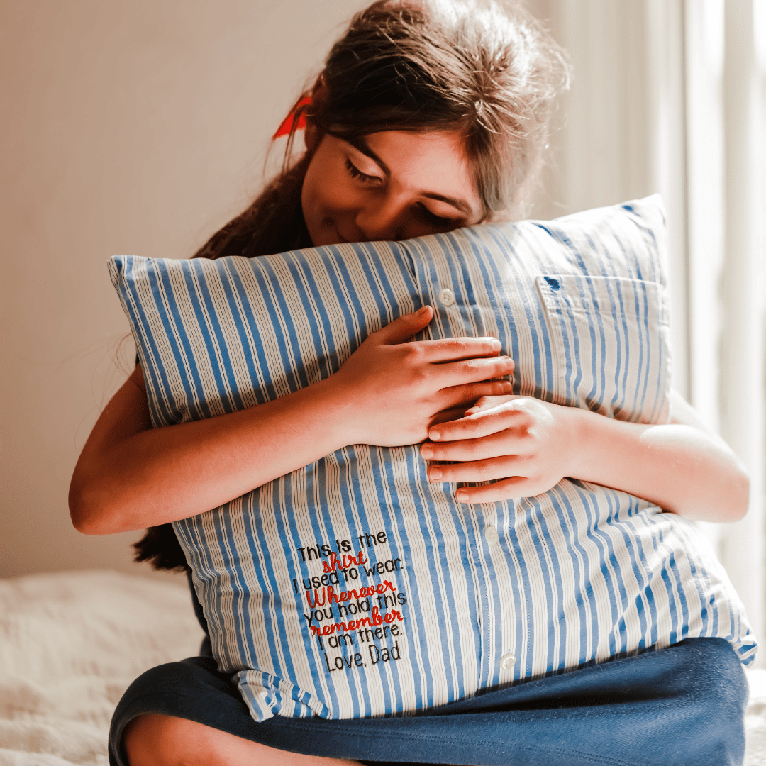 Custom Memory Pillow Made From Loved One's Clothing