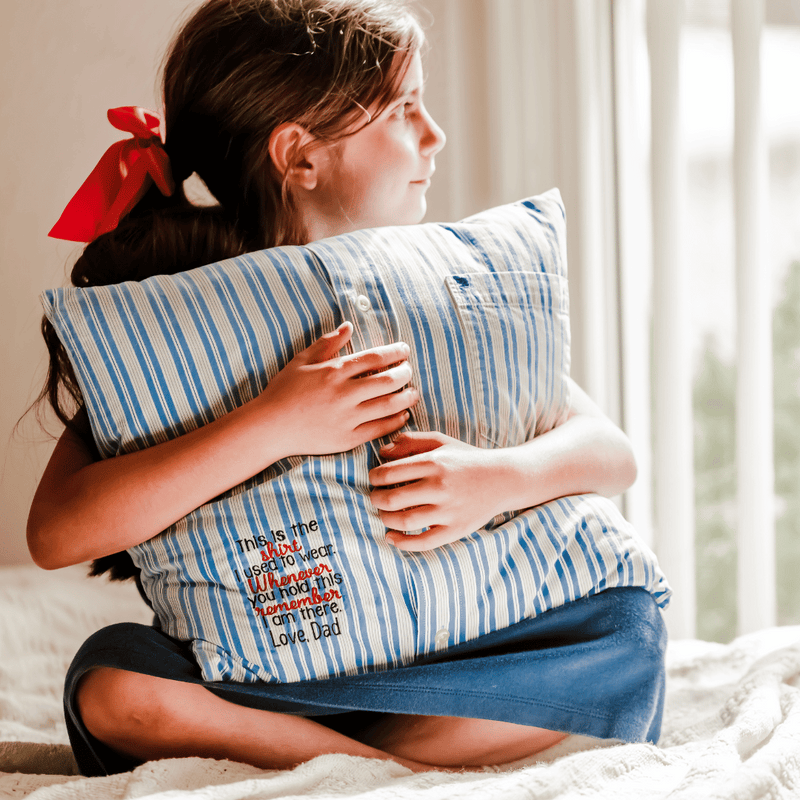Custom Memory Pillow Made From Loved One's Clothing