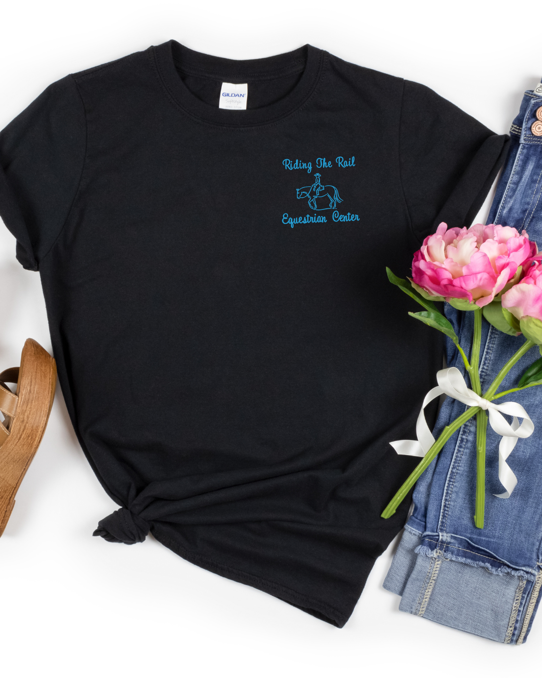 Adult Riding the Rails Embroidered T-Shirt