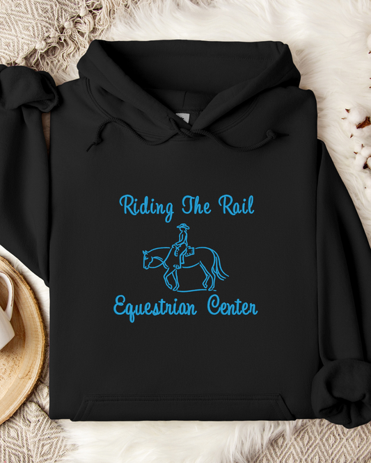 Adult Riding the Rail Embroidered Hoodie