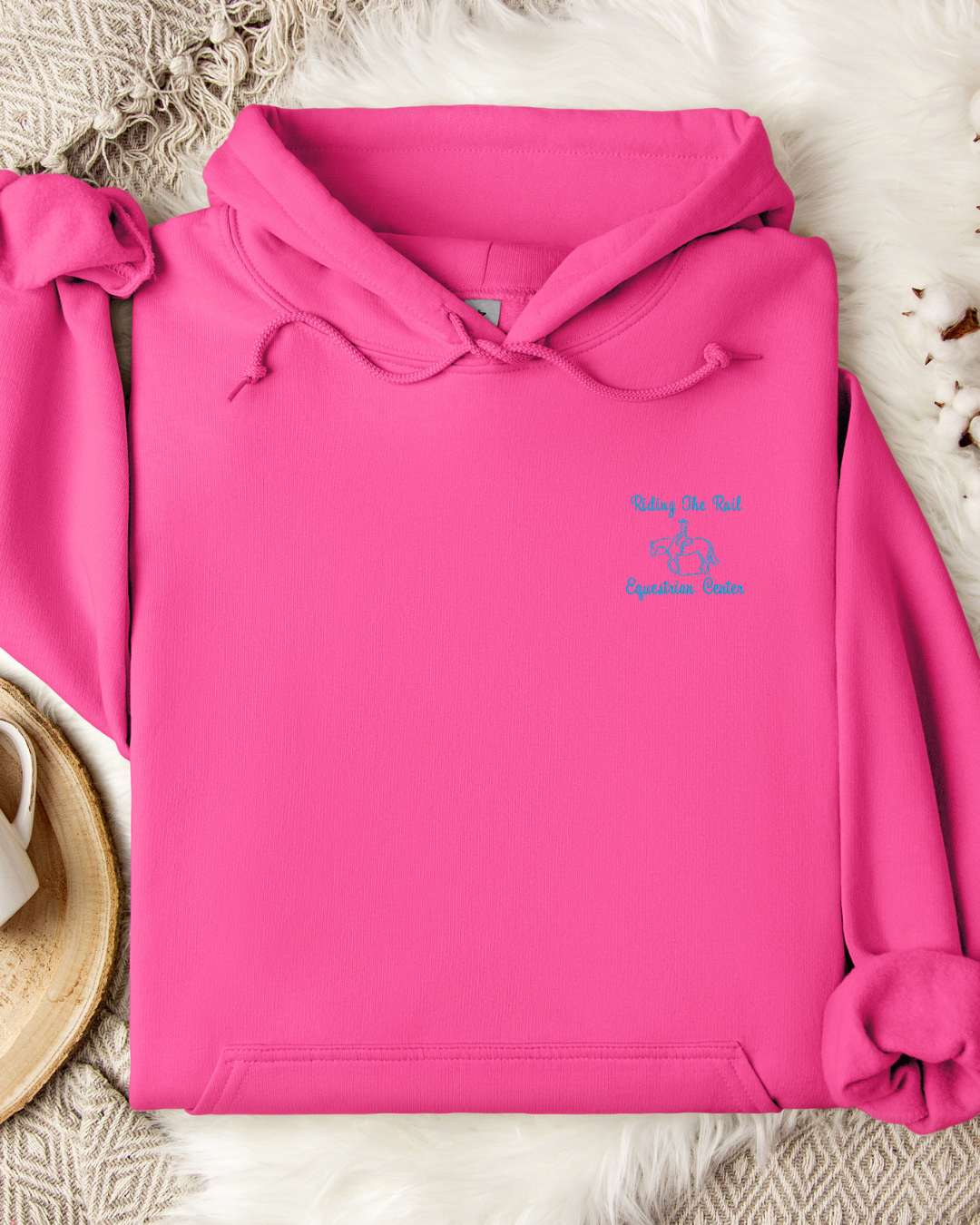 Adult Riding the Rail Embroidered Hoodie