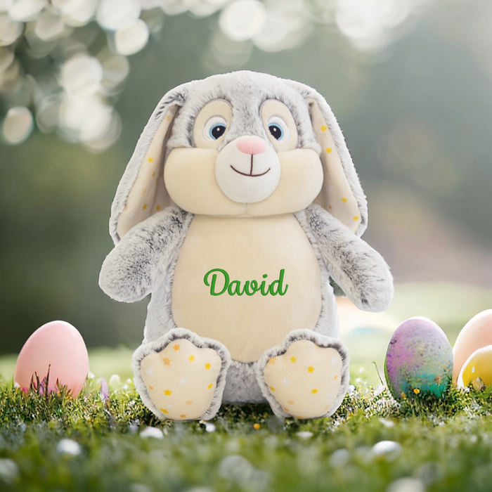 
Embrace the spirit of Easter with our charming Personalized Yellow Embroidered Easter Bunny! Standing tall at 18 inches, this cuddly companion is a delightful addit