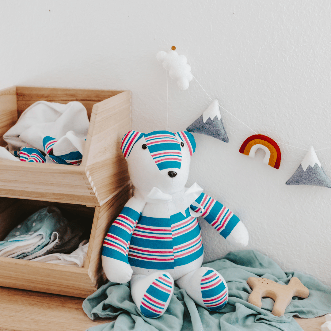 Custom Memory Bear Made With Baby Blanket – Sewing From The Hart