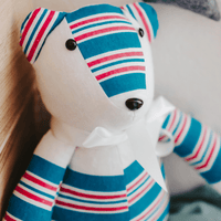 Introducing our handmade memory bears, crafted with love and care from your baby's blanket! Our custom memory bears are a beautiful and unique way to cherish your li