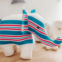 This sweet little elephant is made from your baby's blanket and stuffed with poly fil. A perfect way to treasure your adorable little one, or give as a special gift.