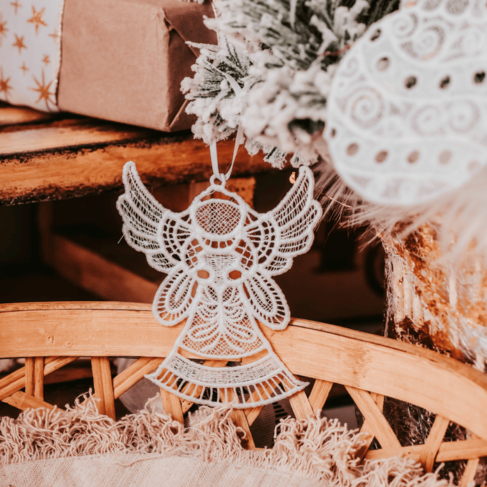 The lace Angel ornament is a beautiful Christmas decoration for your home. It will occupy a special place on top of your Christmas tree and bring joy and happiness t