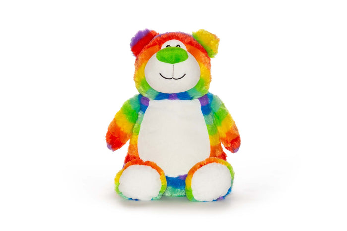 Keep your rainbow baby close to your heart with this soft and cuddly teddy bear. We will embroider the name of your choice on his belly.  Can also include the embroi