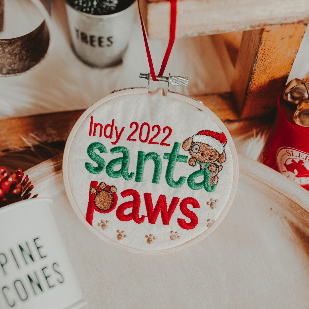 Add this customized ornament to your tree for a decorative touch that has a special meaning. The perfect gift for dog lovers, each ornament comes with a satin ribbon