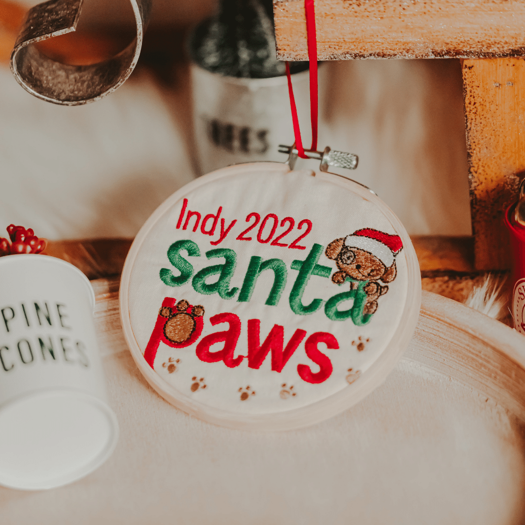Add this customized ornament to your tree for a decorative touch that has a special meaning. The perfect gift for dog lovers, each ornament comes with a satin ribbon
