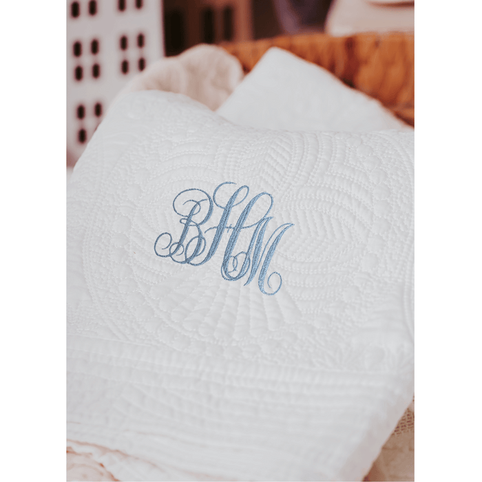 Embroidered Heirloom Baby Keepsake Quilt