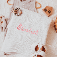 Embroidered Heirloom Baby Keepsake Quilt