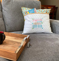 Book Pillow - Reading pillow - pocket pillow - gift for book lover