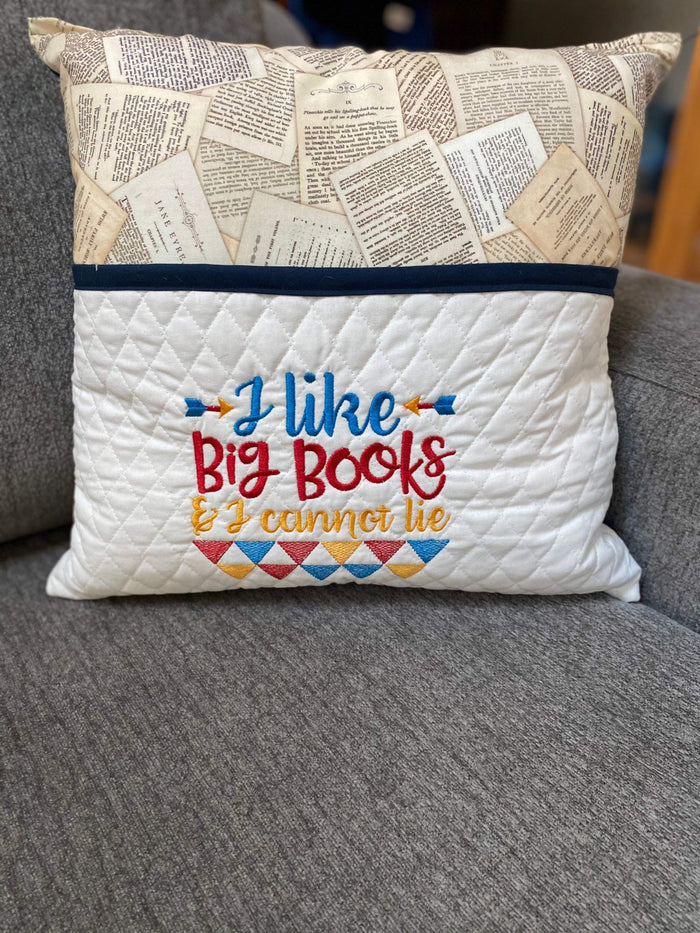 
This comfy pillow is the perfect gift for your book loving friend or yourself! Featuring an embroidered design that is sure to make any reader smile, you can use th