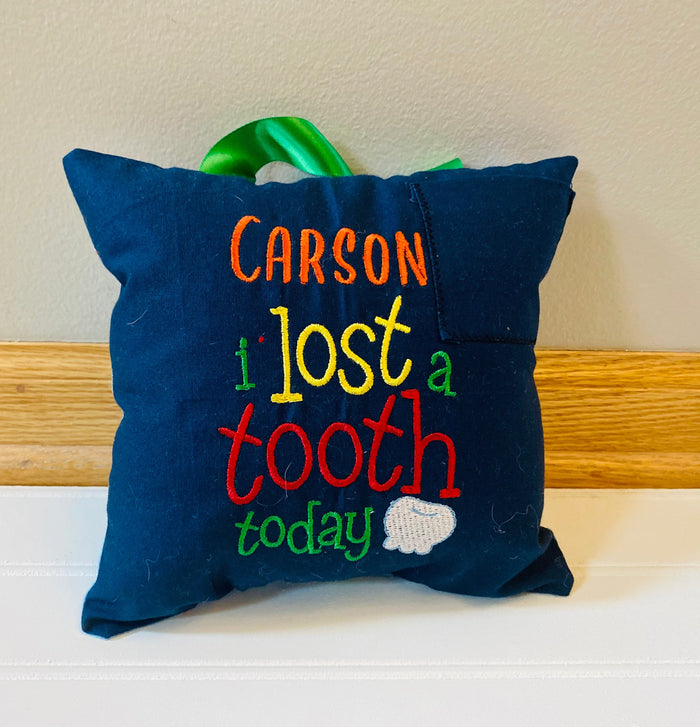 Tooth Fairy Pillow for Boy -Personalized - Gift For Boy