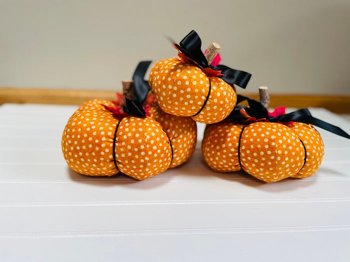 Fabric Pumpkin, Pumpkin Decor, Fall Pumpkin Decor, Autumn Decor, Farm House Decor, Set Of 3 Pumpkins, House Warming Gift