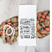 Decorate your kitchen and bring some traditional charm to your Thanksgiving table with this beautiful flour sack towel. It features a vintage look, with decorative s