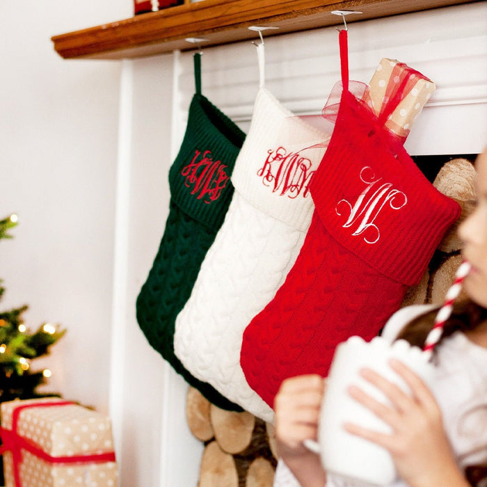 These beautiful Christmas stockings are sure to be a treasured item in your family's collection. Each stocking is personalized with a name, making it completely uniq