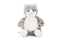 Love is in the air! Surprise your special someone with a cute cat for Valentine's Day. This 18 inch tall cat is soft, plush and ready to show how much you care. Feat