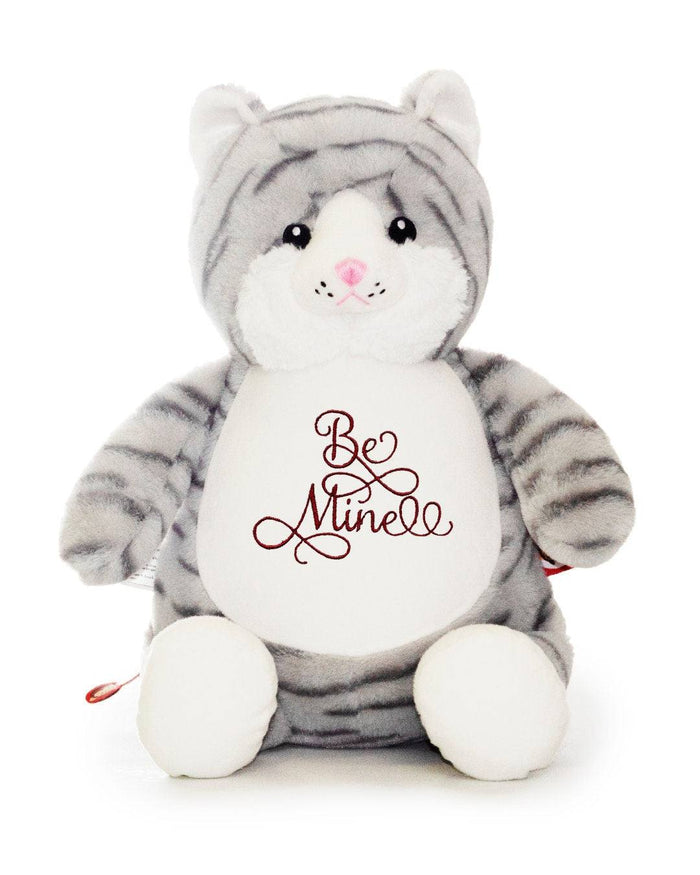 Love is in the air! Surprise your special someone with a cute cat for Valentine's Day. This 18 inch tall cat is soft, plush and ready to show how much you care. Feat