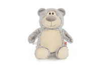 Introducing our 18 inch stuffed gray bear, perfect for snuggling and playtime! With the phrase "hold me tight" embroidered on its belly, this bear is sure to become 
