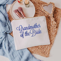 Introducing our beautifully crafted canvas cosmetic bag, perfect for the grandmother of the bride! The bag is made of sturdy canvas material, ensuring it will last t