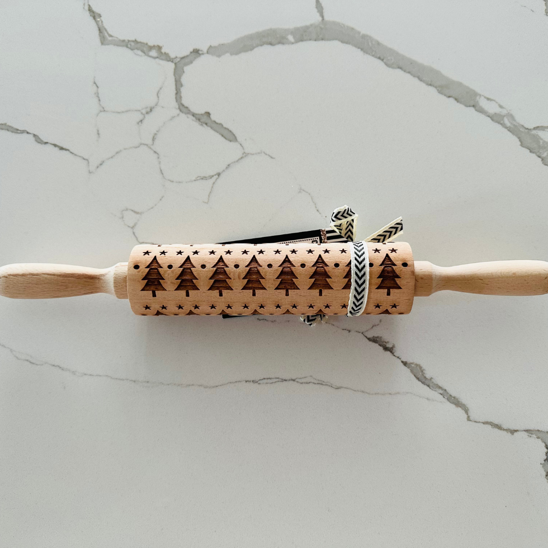 Christmas Tree Embossed Rolling Pin – Sewing From The Hart