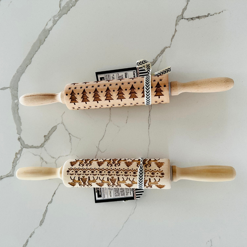 






ON SALE!
The Embossed Christmas Tree Rolling Pin is a beautifully crafted kitchen tool, made with the highest quality materials in the USA. Measuring 13.75 in